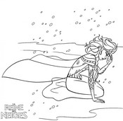 coloriage Elsa en pleurs